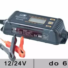 Inteligentna ładowarka MW-SC6B do jakiego napięcia ładować akumulator? Obsługuje 12V i 24V, prąd do 6A.