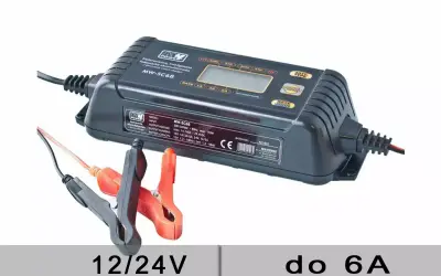 Inteligentna ładowarka MW-SC6B do jakiego napięcia ładować akumulator? Obsługuje 12V i 24V, prąd do 6A.