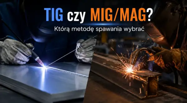 Spawanie TIG i MIG/MAG. Na lewo precyzyjne spawanie z użyciem gazu ochronnego, na prawo iskry i płomień.