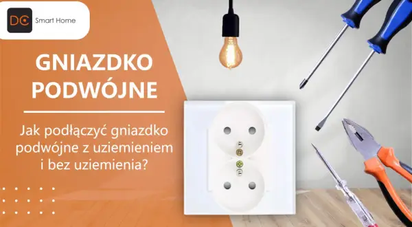Schemat podłączenia gniazdka podwójnego z uziemieniem i bez. Narzędzia do montażu.